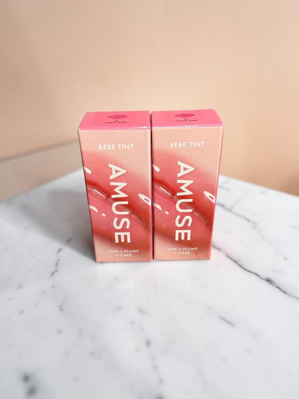 AMUSE Bebe Tint 08 Grape Bebe Lip Tint 0.13 oz K-Beauty New Sealed Lot of 2